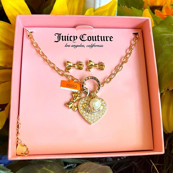 Juicy Couture Jewelry - JUICY COUTURE necklace&earrings set